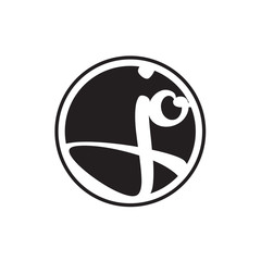 initial letter logo circle with ring