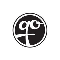 initial letter logo circle with ring