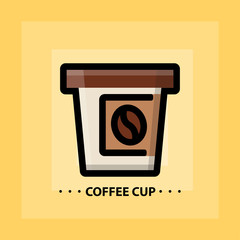Vector flat coffee icon