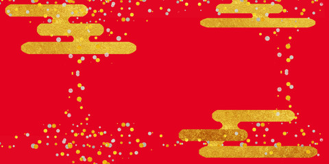 金　雲　背景素材　