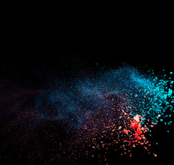 Splash of colourful powder