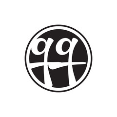 Naklejka premium initial letter logo circle with ring