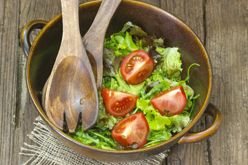 fresh salad in a bowl