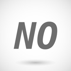  Illustration of    the text NO