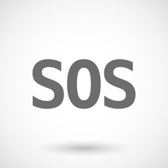 Illustration of    the text SOS