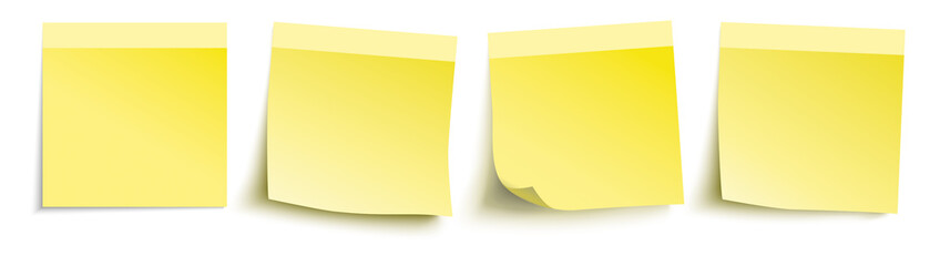 Gelbe Klebezettel Header