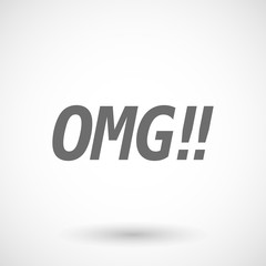  Illustration of    the text OMG!!