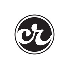 initial letter logo circle with ring