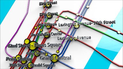 Subway Lines and Stations of New York City subways Brooklyn Quee