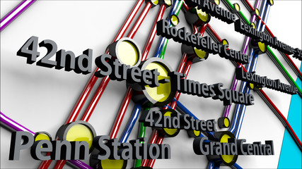 Subway Lines and Stations of New York City subways Brooklyn Quee