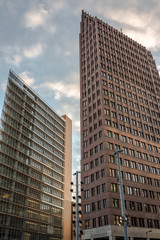 Naklejka premium Modern buildings in Potsdamer Platz, Berlin, Germany, on a winter afternoon