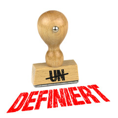 definiert, undefiniert - Stempel