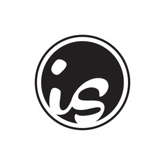 initial letter logo circle with ring