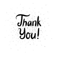 Thank you card lettering design. Vector lettering ullustration