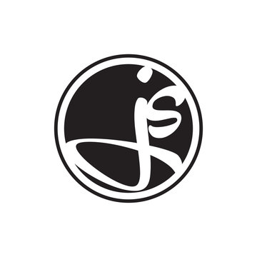 initial letter logo circle with ring