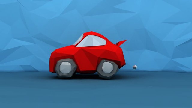 Paper transportation, man car plane and rocket - 4K digital animation