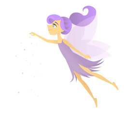 Purple fairy sprinkling fairy dust
