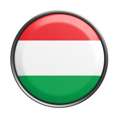 Button with Hungary flag