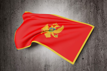 3d rendering of a Montenegro flag