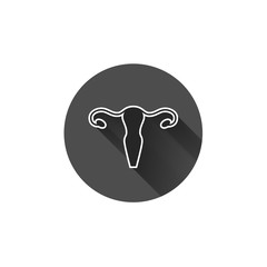 Vector uterus outline icon