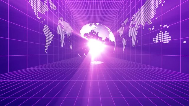 Digital code binary globe
