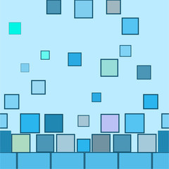 Square blue seamless pattern
