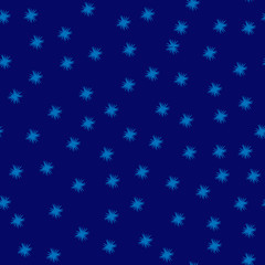 Star blue seamless pattern