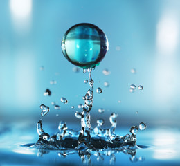 Water drop. Close-up\