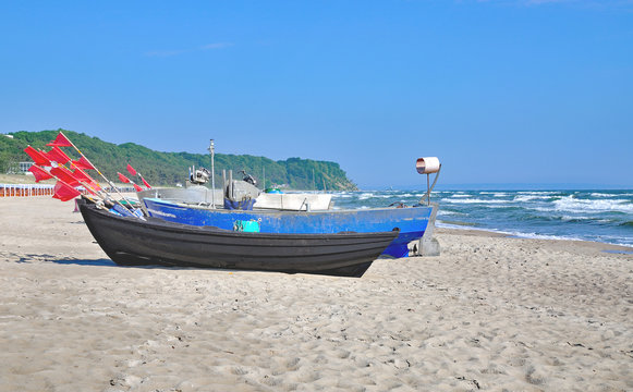 am Strand im Ostseebad Baabe auf der Insel R&uuml;gen in Mecklenburg-Vorpommern,Deutschland
