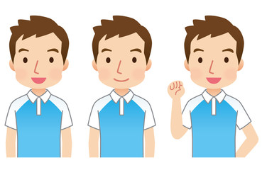 男性スタッフ　表情セット