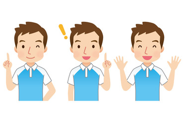 男性スタッフ　表情セット