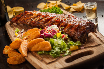Tex mex spicy Pork Ribs and tequila