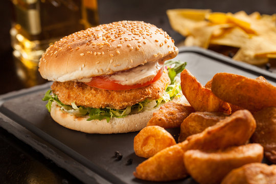 Tex Mex Style Chicken Burger