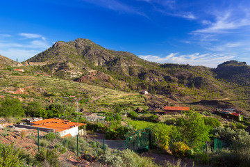 Fototapeta na wymiar Mountains and valleys of Gran Canaria island, Spain
