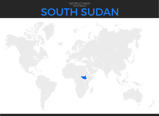 Republic of South Sudan Location Map
