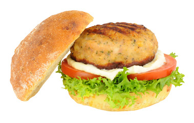 Chicken Burger With Lettuce And Tomato