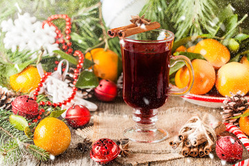 Traditional winter mulled wine