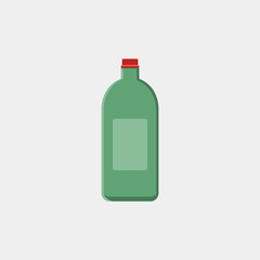 Vector illustration of bottle with engine oil isolated on white background. Motor oils icon, sign or symbol in flat style