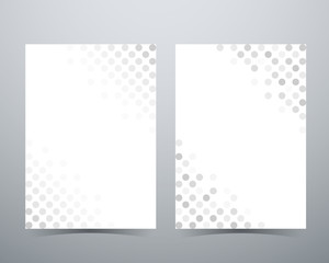 Abstract circle background, gray dot pattern, poster brochure la