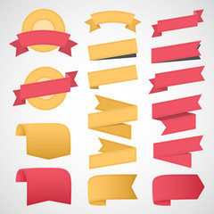 Obraz premium Ribbons and labels. Vector illustration