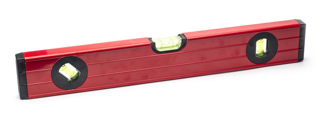 Red Level on a white background