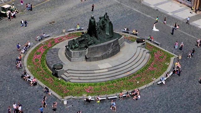 Jan Hus monument on Old Town Square in Prague