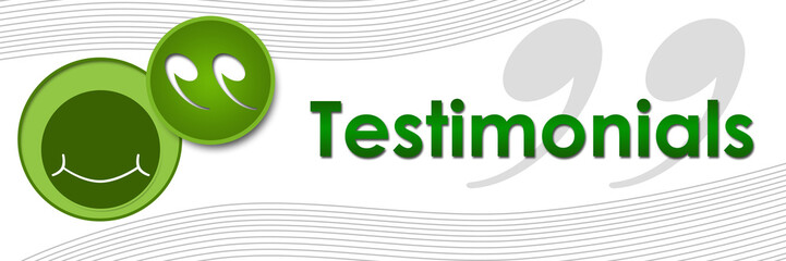 Testimonials Green Circles White 