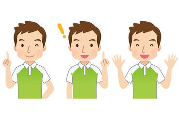 男性スタッフ　表情セット