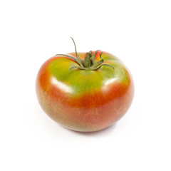 Green tomato isolated on white background