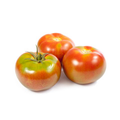 Green tomatoes isolated on white background