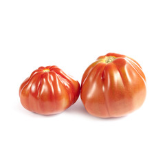 Oxheart tomatoes isolated on white background