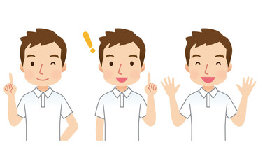 男性スタッフ　表情セット