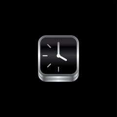 time metal plate theme icon button