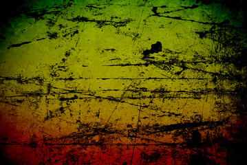 grunge background reggae colors green, yellow, red - obrazy, fototapety, plakaty